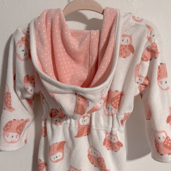 Baby Girls' Owls Bath Robe - Just One You Made By Carter’s - Pink - Size 0-9M - Picture 5 of 5